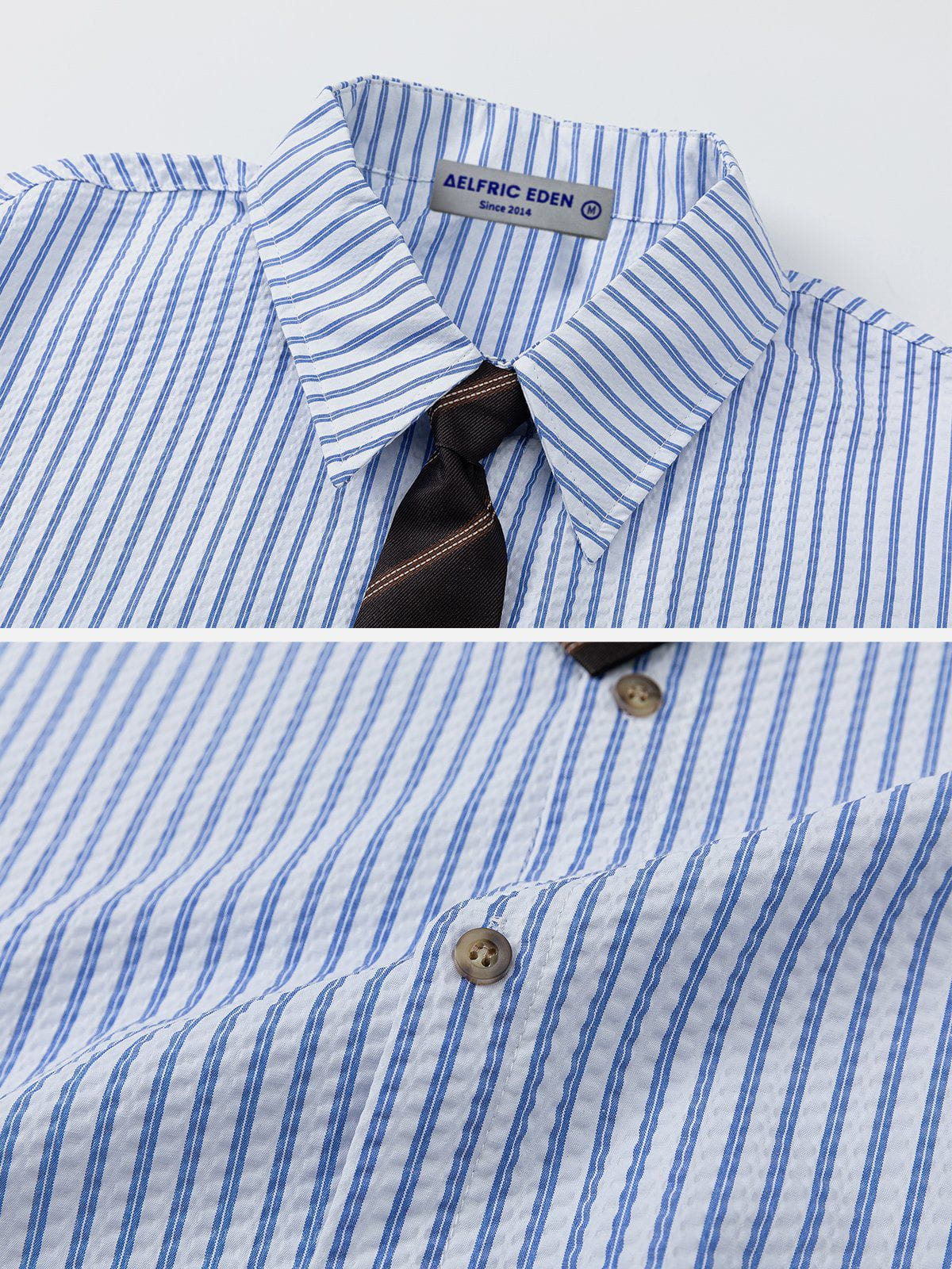 Aelfric Eden Vertical Stripes Short Sleeve Shirt