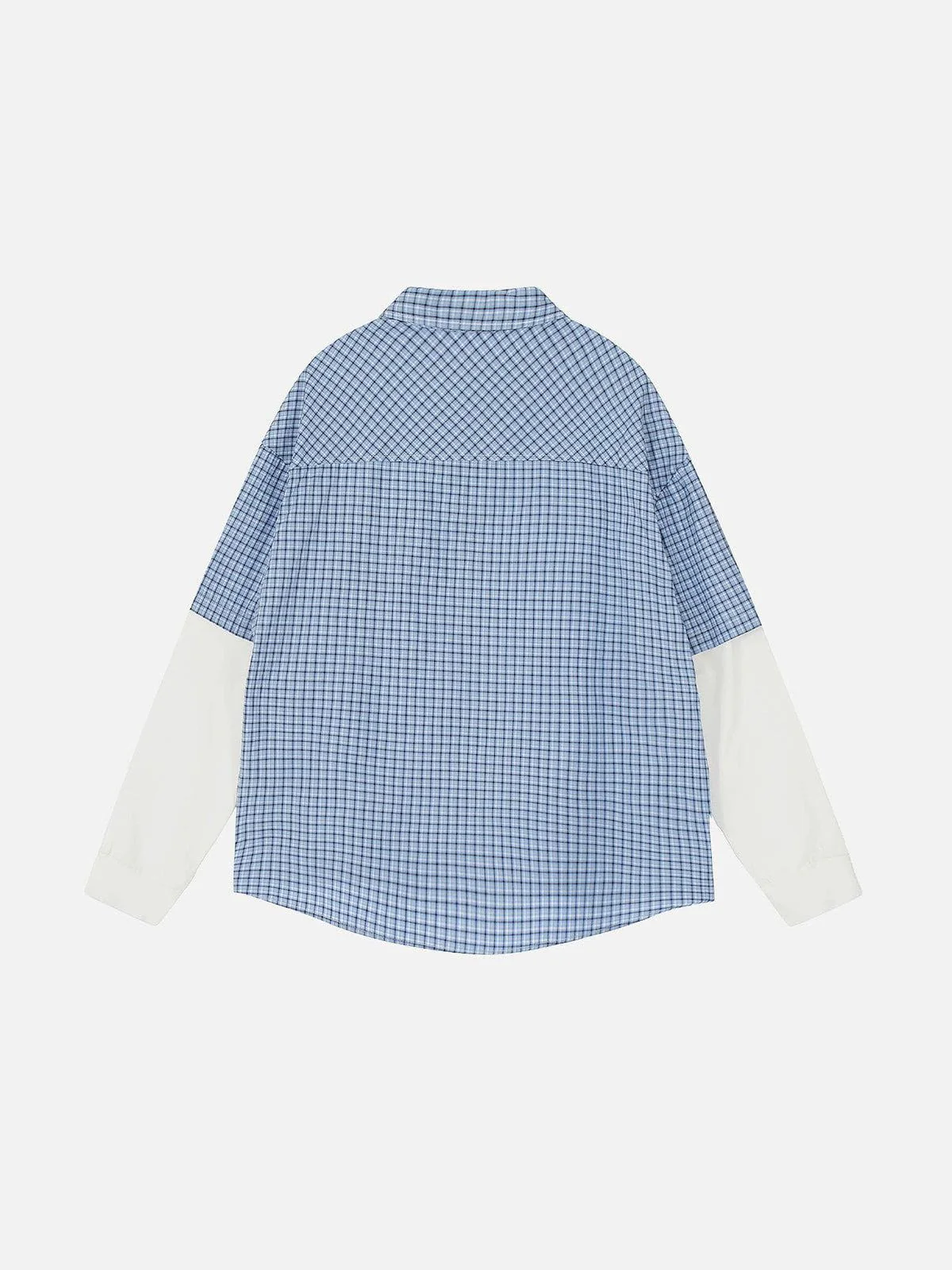 Aelfric Eden Plaid Patchwork Long Sleeve Shirt