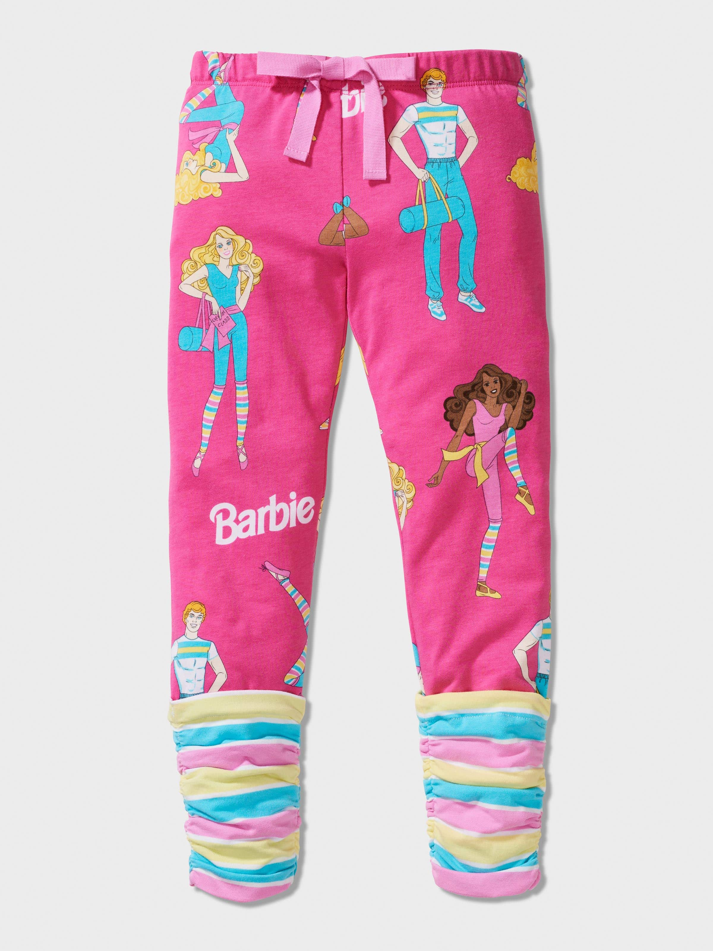 Girls Barbie Legwarmer Pj Set