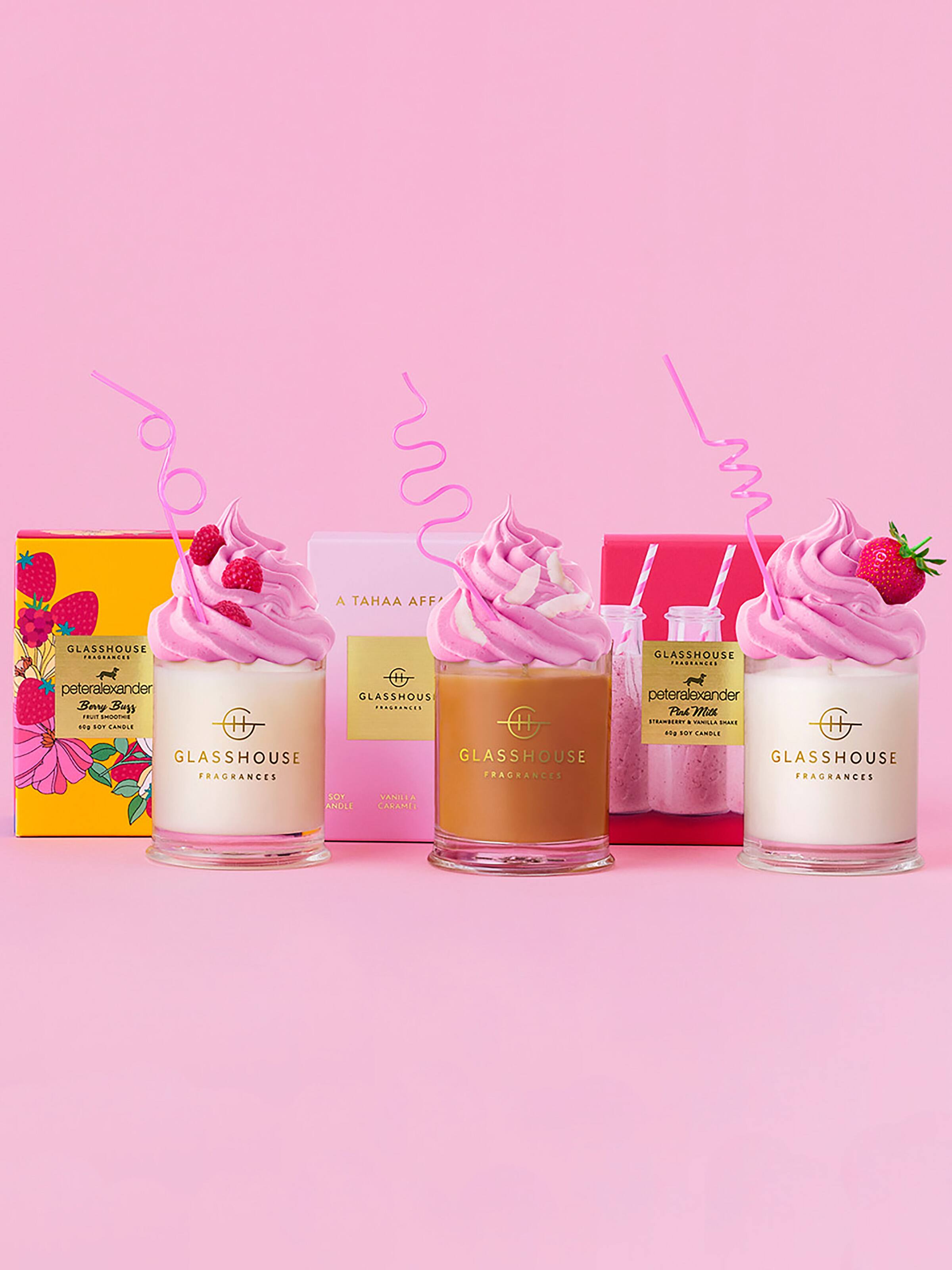 Glasshouse Fragrances Limited Edition Smoothie Trio 3 X 60G Candles