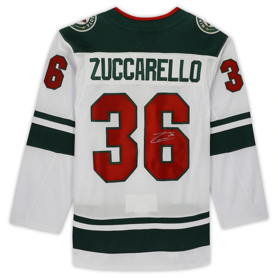 M.Wild 36 Mats Zuccarello Fanatics Authentic Autographed Jersey White Stitched American Hockey