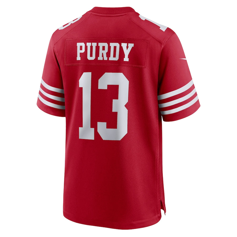 SF.49ers #13 Brock Purdy Scarlet Game Player Jersey Stitched American ...