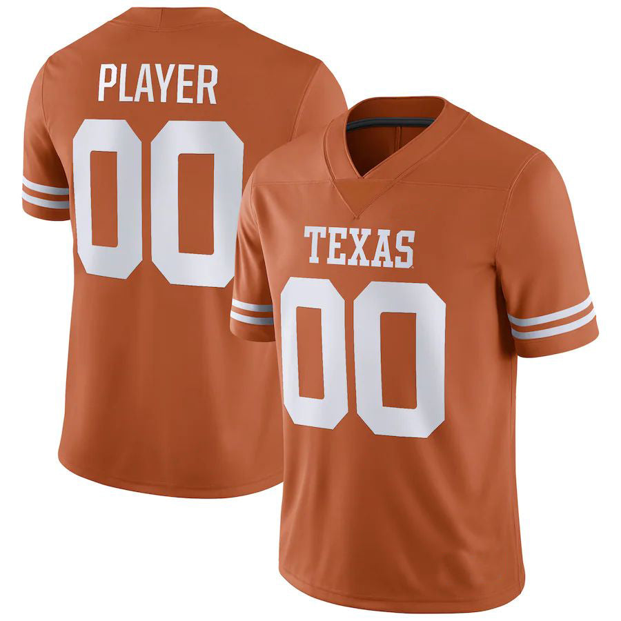 Custom T.Longhorns Pick-A-Player NIL Replica Football Jersey Texas ...