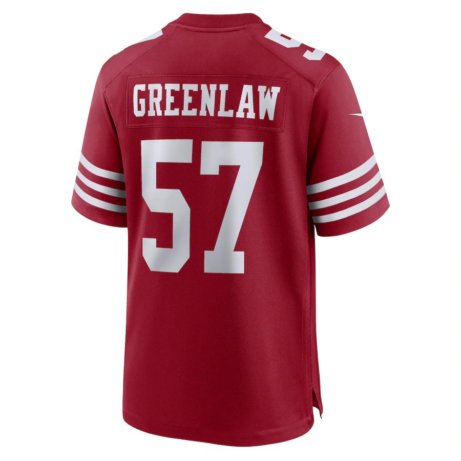 SF.49ers #57 Dre Greenlaw Scarlet Home Game Player Jersey Stitched ...