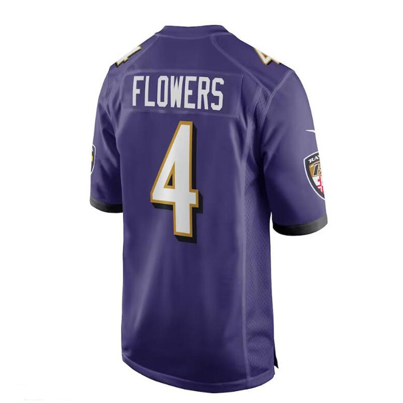 B.Ravens #4 Zay Flowers 2023 Draft First Round Pick Game Jersey ...