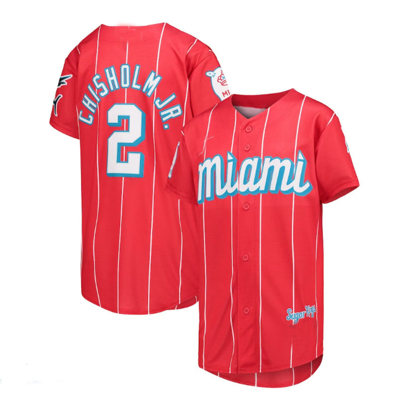 Miami Marlins #2 Jazz Chisholm Jr. Red City Connect Replica Player ...