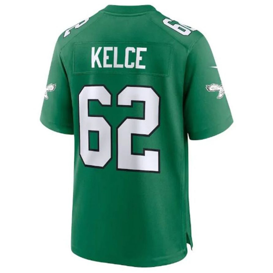 P.Eagles 62 Jason Kelce Alternate Game Player Jersey Kelly Green