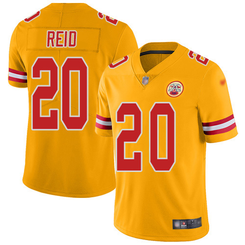 Kansas City Chiefs #20 Justin Reid Gold Stitched Limited Inverted Legend Jersey