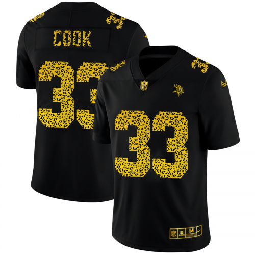 Minnesota Vikings #33 Dalvin Cook Leopard Print Fashion Vapor Limited Jersey Black