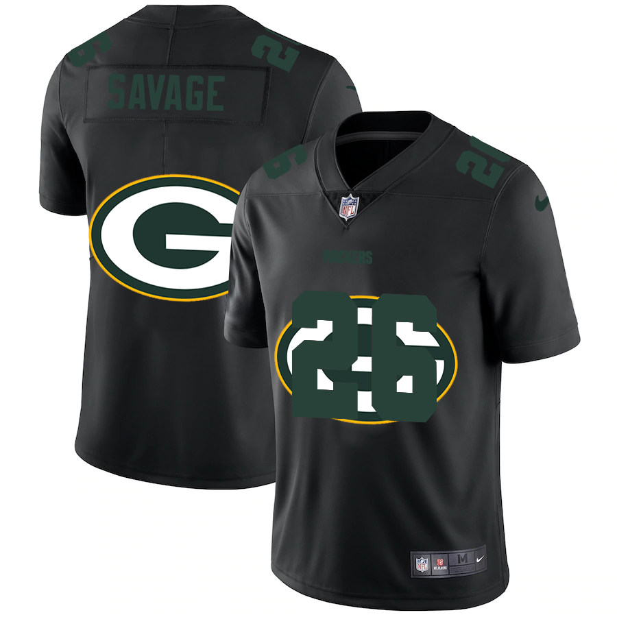 Green Bay Packers #26 Darnell Savage Jr. Team Logo Dual Overlap Limited Jersey Black