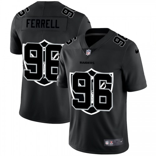 Las Vegas Raiders #96 Clelin Ferrell Team Logo Dual Overlap Limited Jersey Black