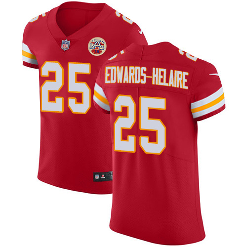 Chiefs #25 Clyde Edwards-Helaire Red Team Color Stitched Vapor Untouchable Elite Jersey