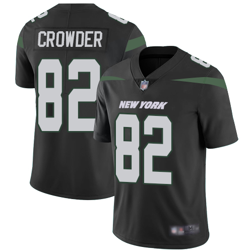 New York Jets #82 Jamison Crowder Black Alternate Stitched Vapor Untouchable Limited Jersey