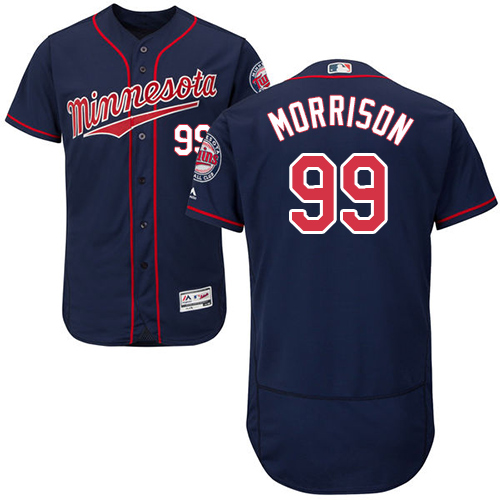 Minnesota Twins #99 Logan Morrison Navy Blue Flexbase Authentic Collection Stitched Jersey
