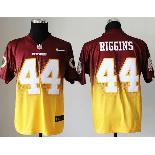Washington Commanders #44 John Riggins Burgundy Red/Gold Stitched Elite Fadeaway Fashion Jersey