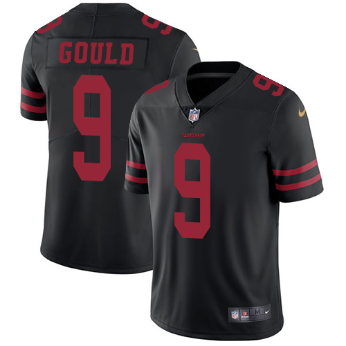 San Francisco 49ers #9 Robbie Gould Black Alternate Stitched Vapor Untouchable Limited Jersey