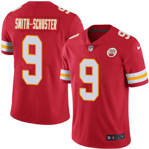 Chiefs #9 JuJu Smith-Schuster Red Team Color Stitched Vapor Untouchable Limited Jersey