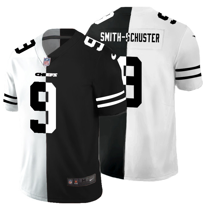 Kansas City Chiefs #9 JuJu Smith-Schuster Black V White Peace Split Vapor Untouchable Limited Jersey