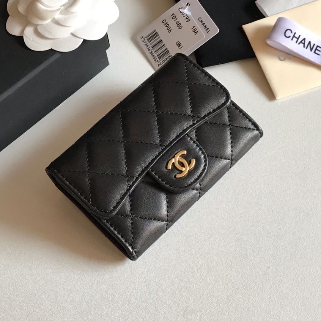 Ch*nel Lambskin Wallet(11*8.5*3CM)