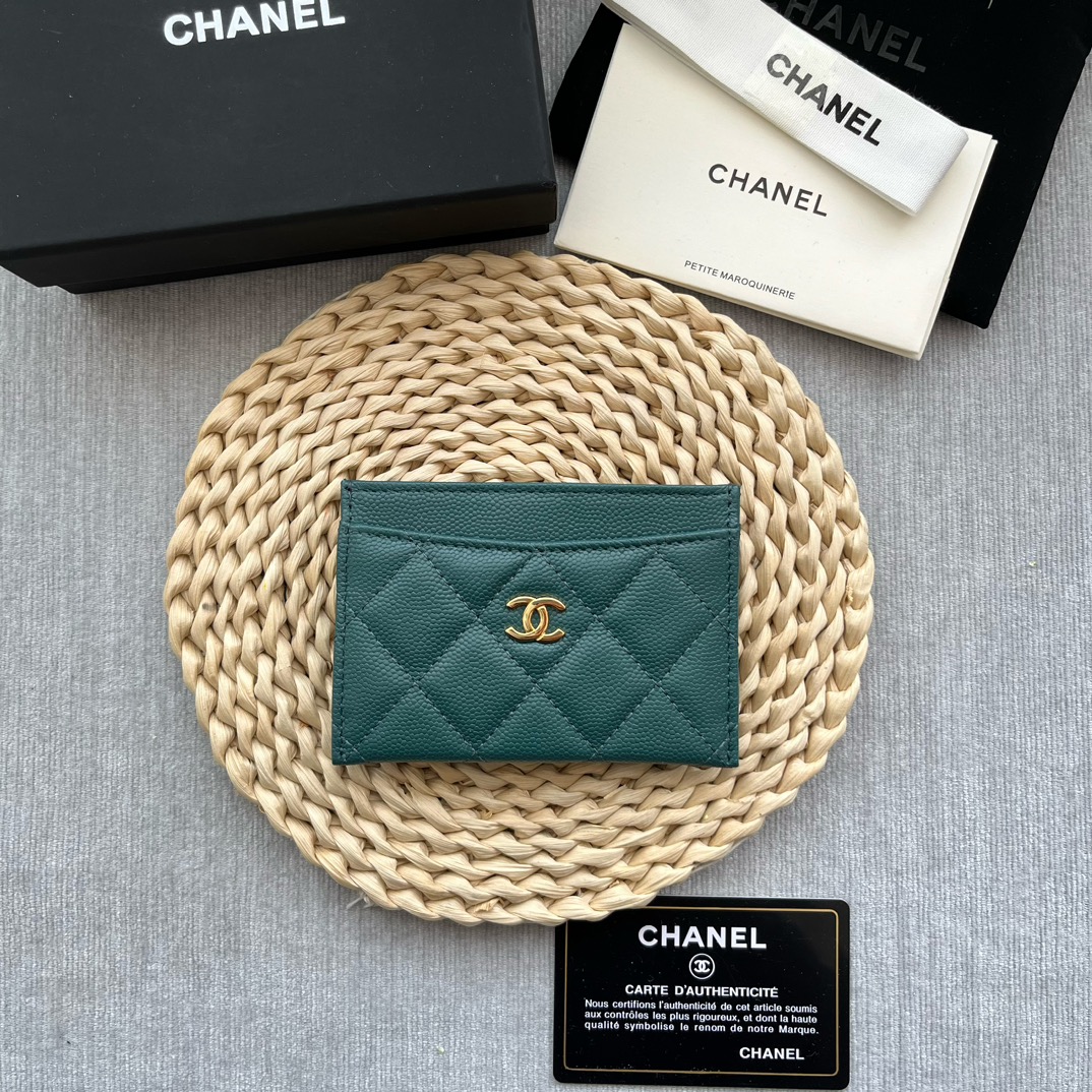 Ch*nel Caviar Card Holder(11*7*1CM)