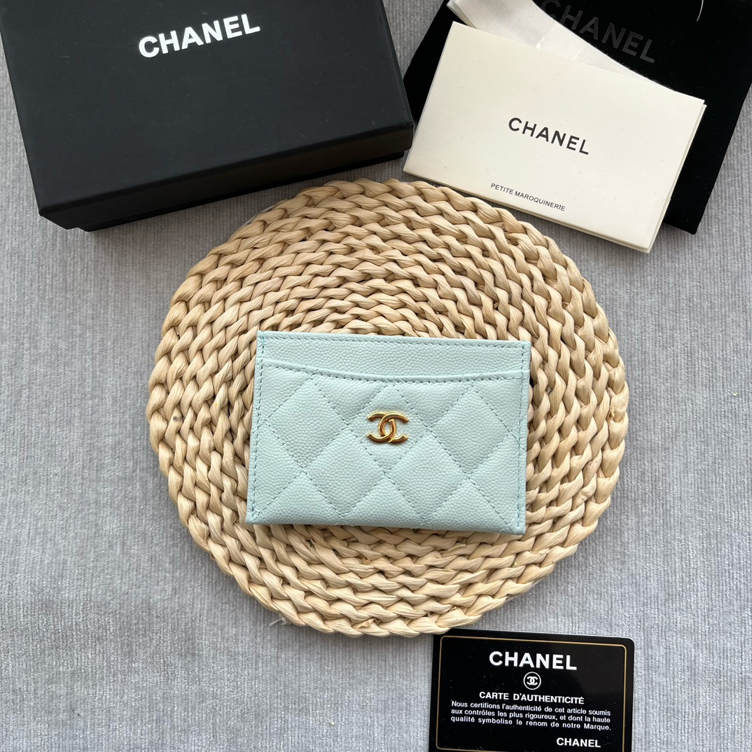 Ch*nel Caviar Card Holder(11*7*1CM)