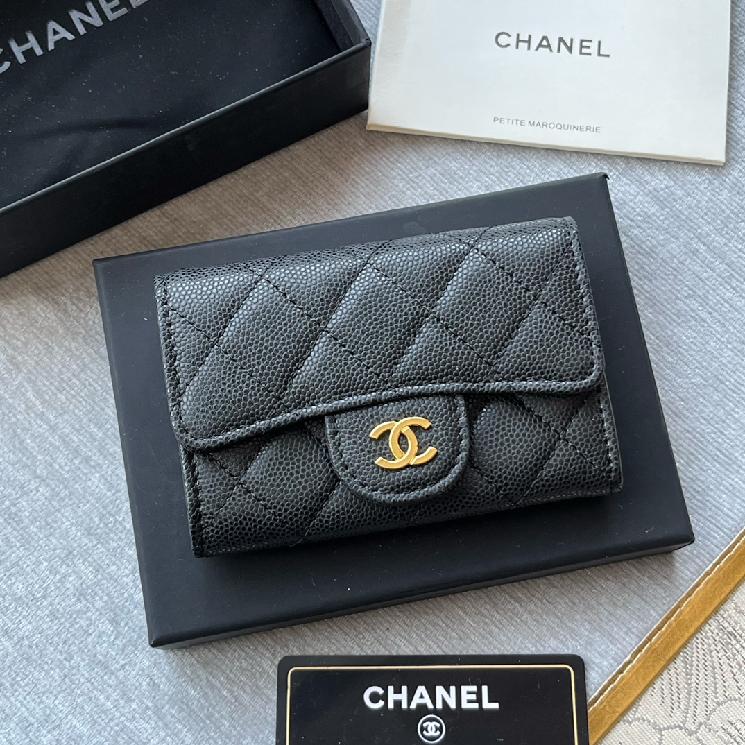 Ch*nel Caviar Wallet(11*8.5*3CM)