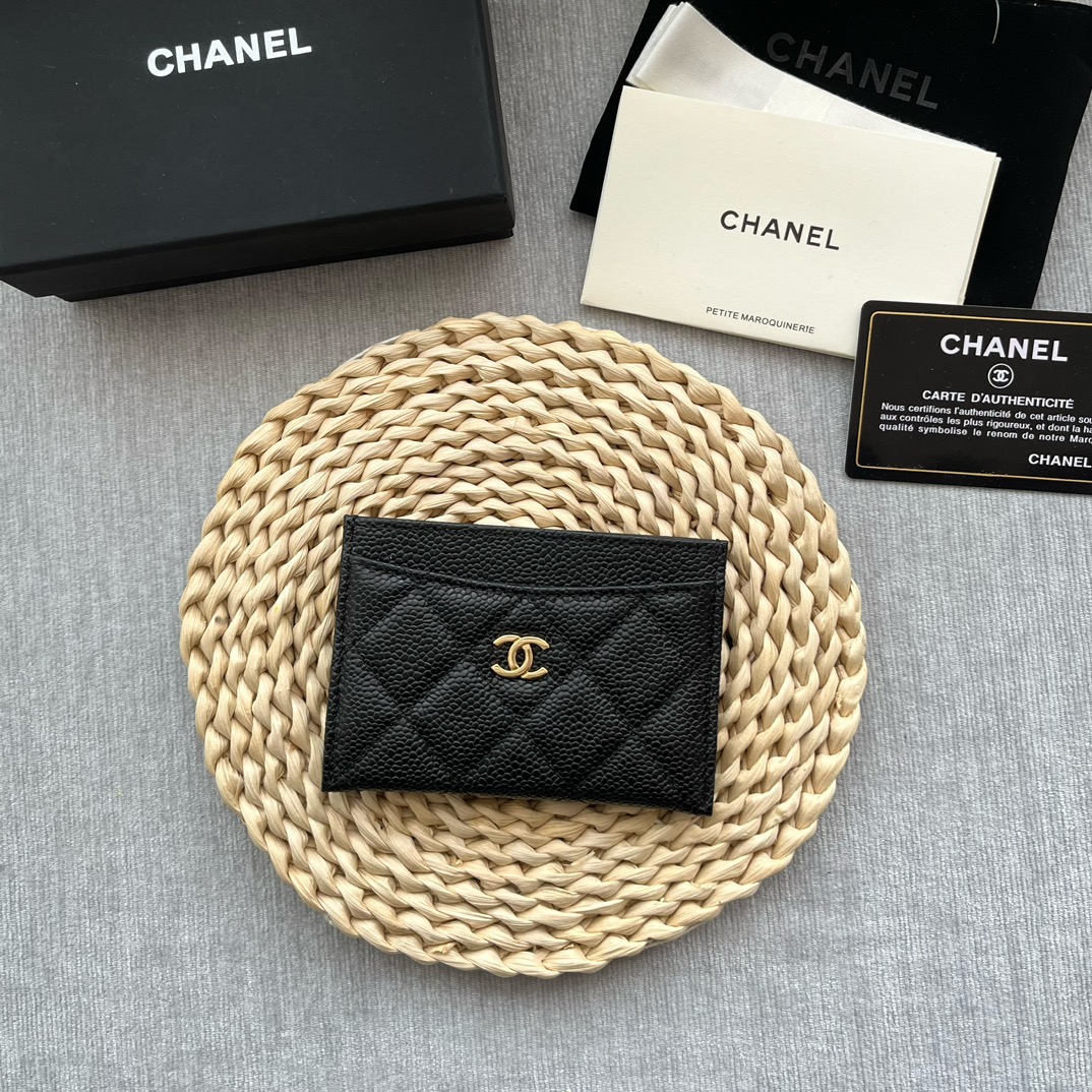 Ch*nel Caviar Card Holder(11*7*1CM)