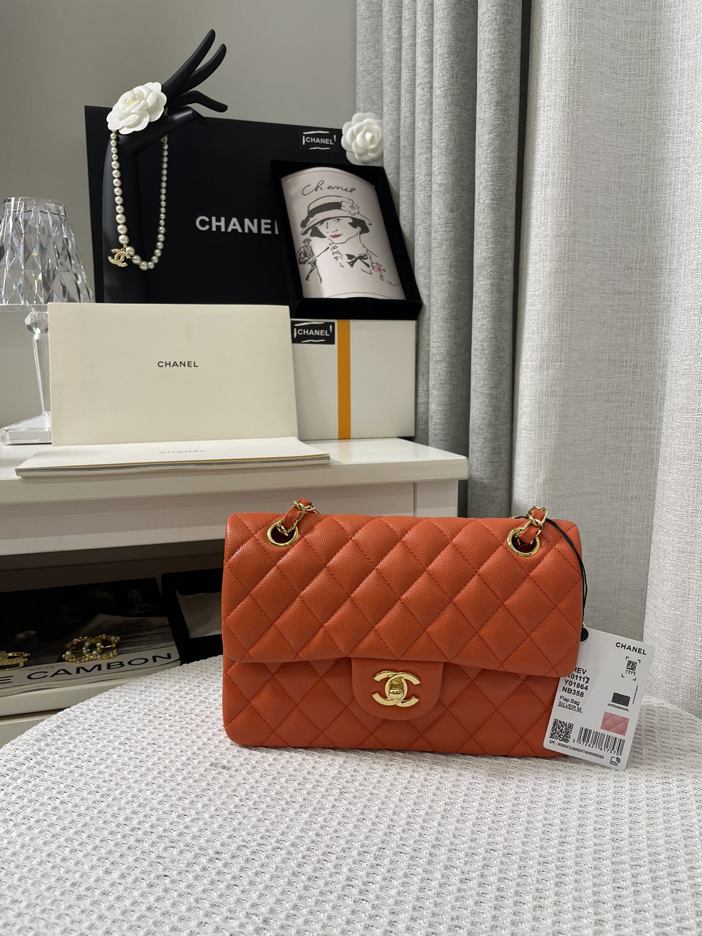 Ch*nel Caviar Flap Bag(23CM)