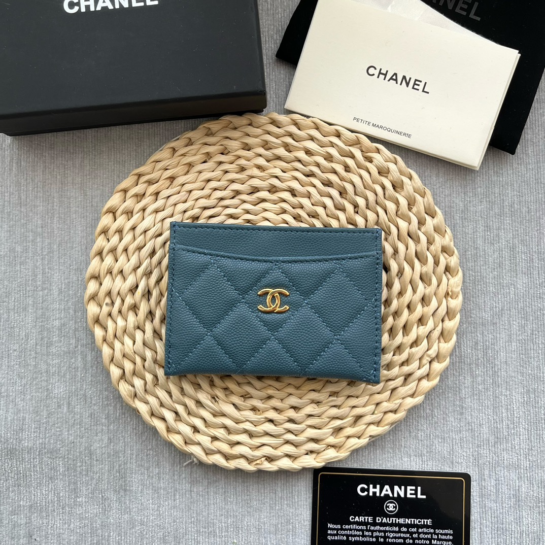 Ch*nel Caviar Card Holder(11*7*1CM)