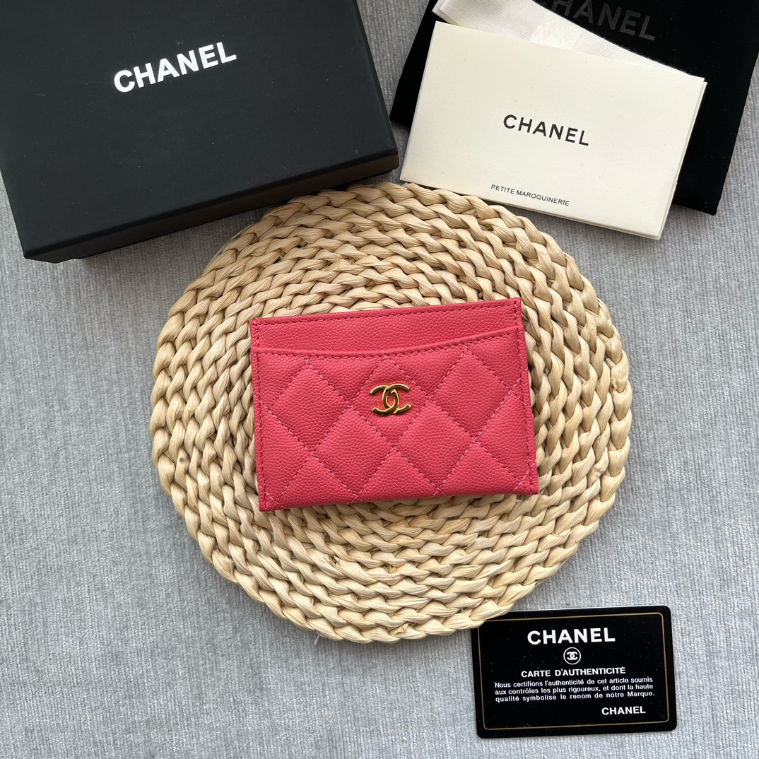 Ch*nel Caviar Card Holder(11*7*1CM)