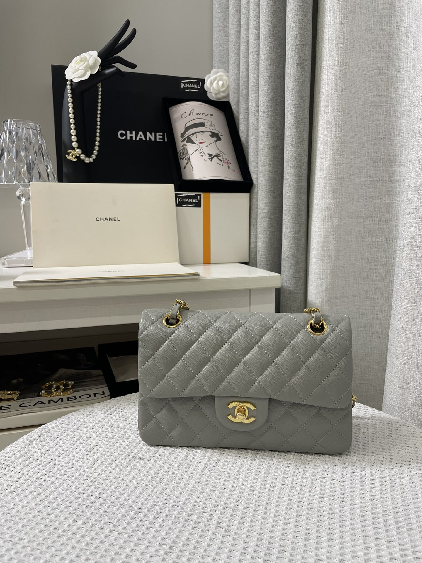 Ch*nel Caviar Flap Bag(23CM)