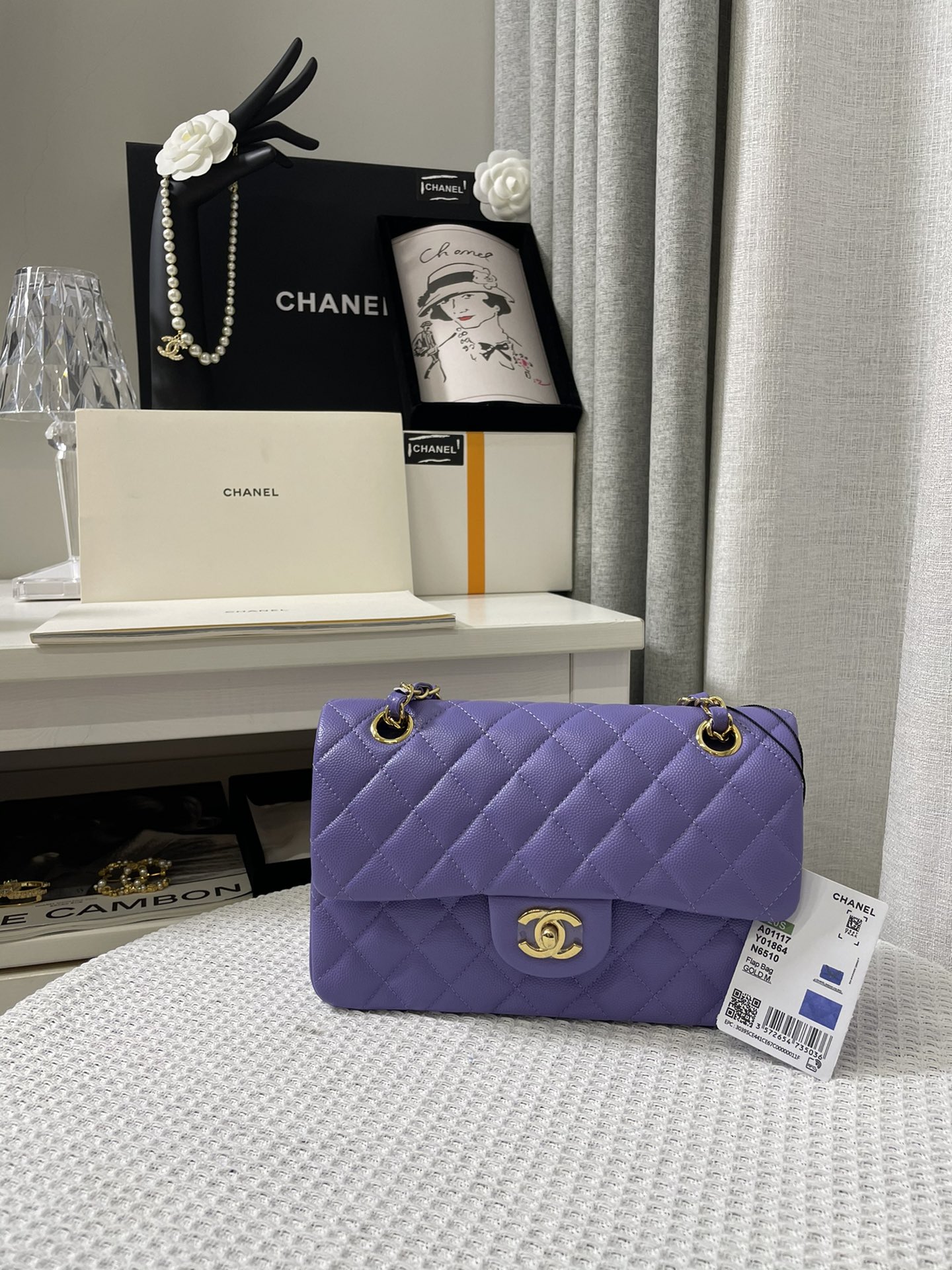 Ch*nel Caviar Flap Bag(23CM)