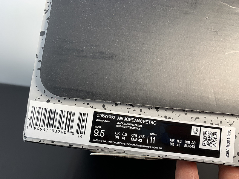 Air Jordan6 “Electric Green”CT8529-003