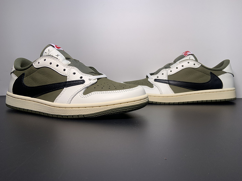 Travis x J1 Low Medium Olive - DM7866-200
