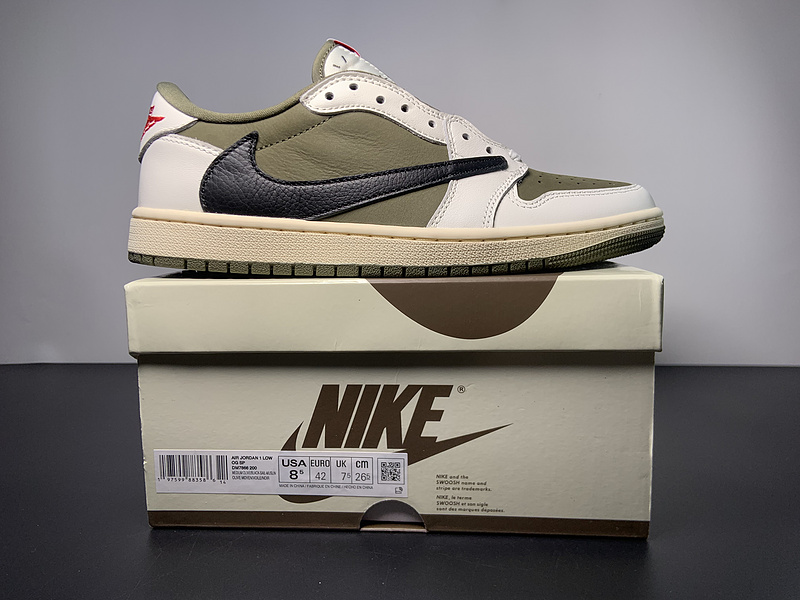 Travis x J1 Low Medium Olive - DM7866-200