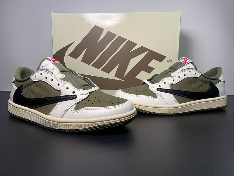 Travis x J1 Low Medium Olive - DM7866-200