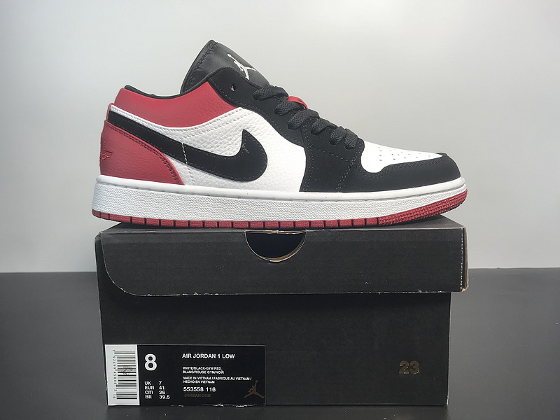 Nike Air Jordan 1 Low Black Toe 553558-116
