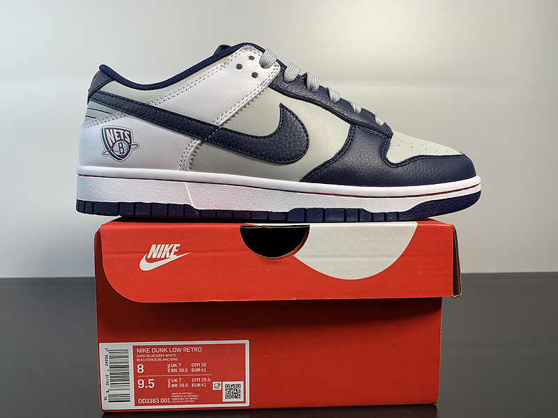 NIKE DUNK LOW EMB NBA 75TH ANNIVERSARY BROOKLYN NETS DD3363-001