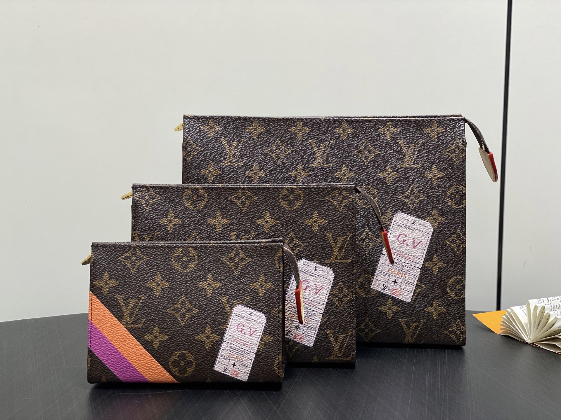 Louis Vuitton Trio Mon Monogram Pouch(20 x 5.5 x 25CM)