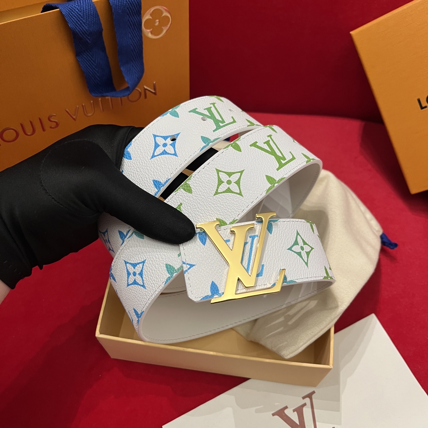 Louis Vuitt*n Men Belt-4CM