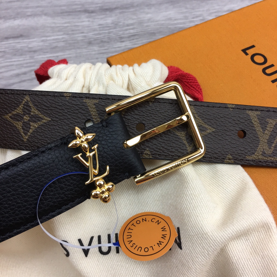 Louis Vuitt*n Women Belt-3CM