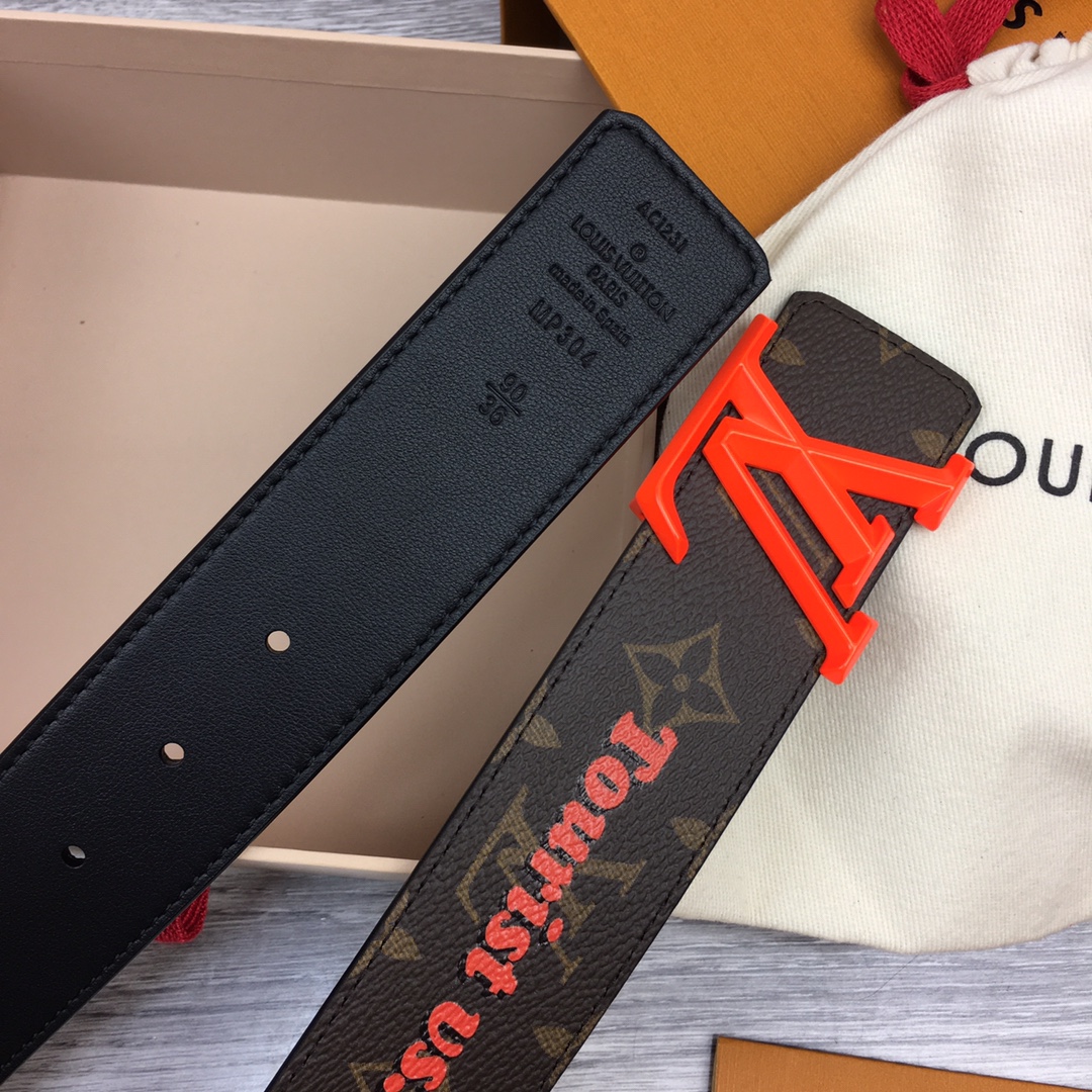 Louis Vuitt*n Men Belt-4CM