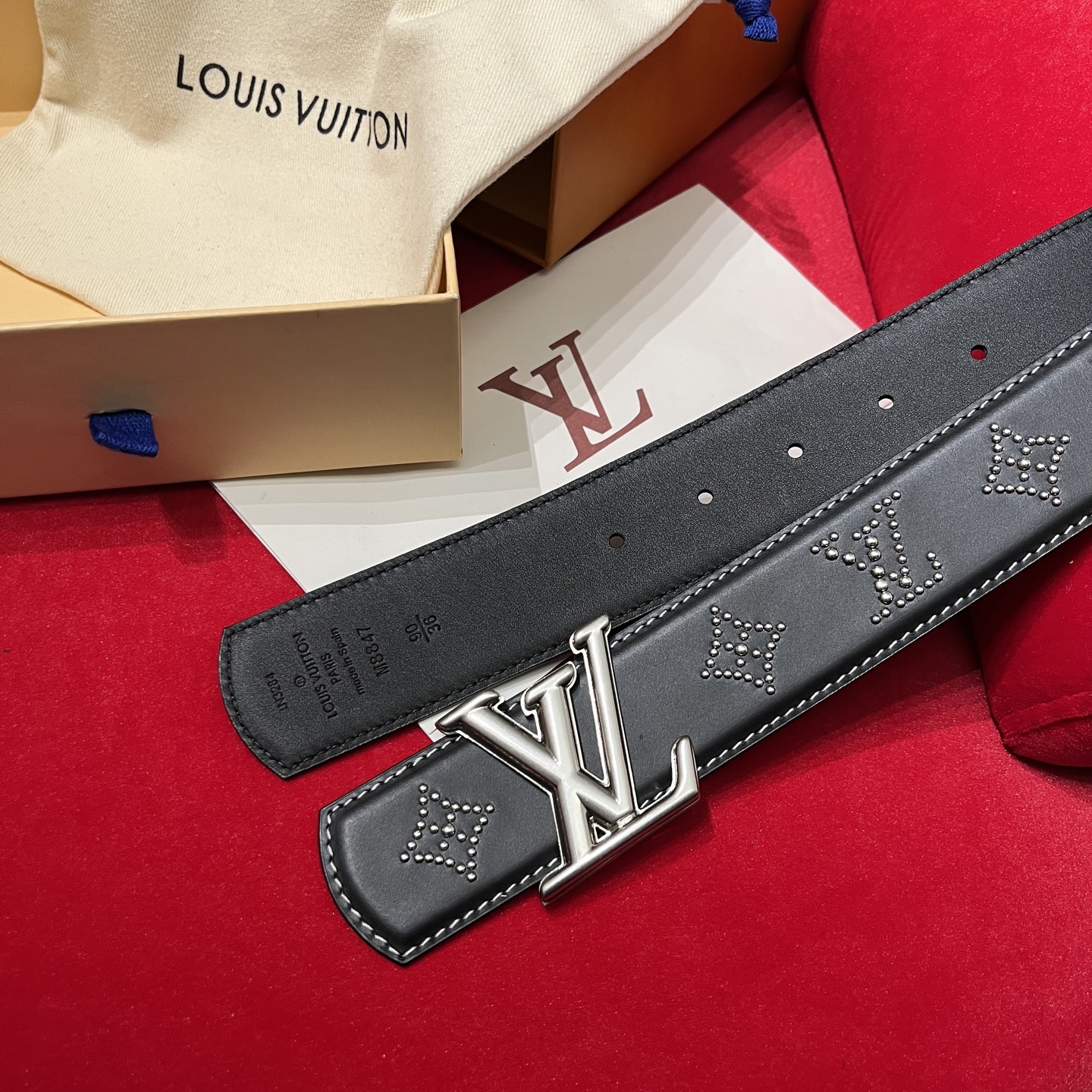 Louis Vuitt*n Men Belt-4CM