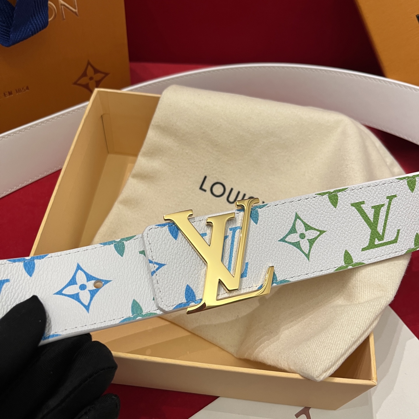 Louis Vuitt*n Men Belt-4CM