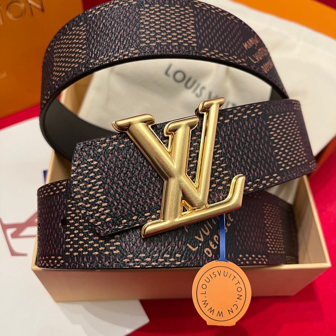 Louis Vuitt*n Men Belt-4CM