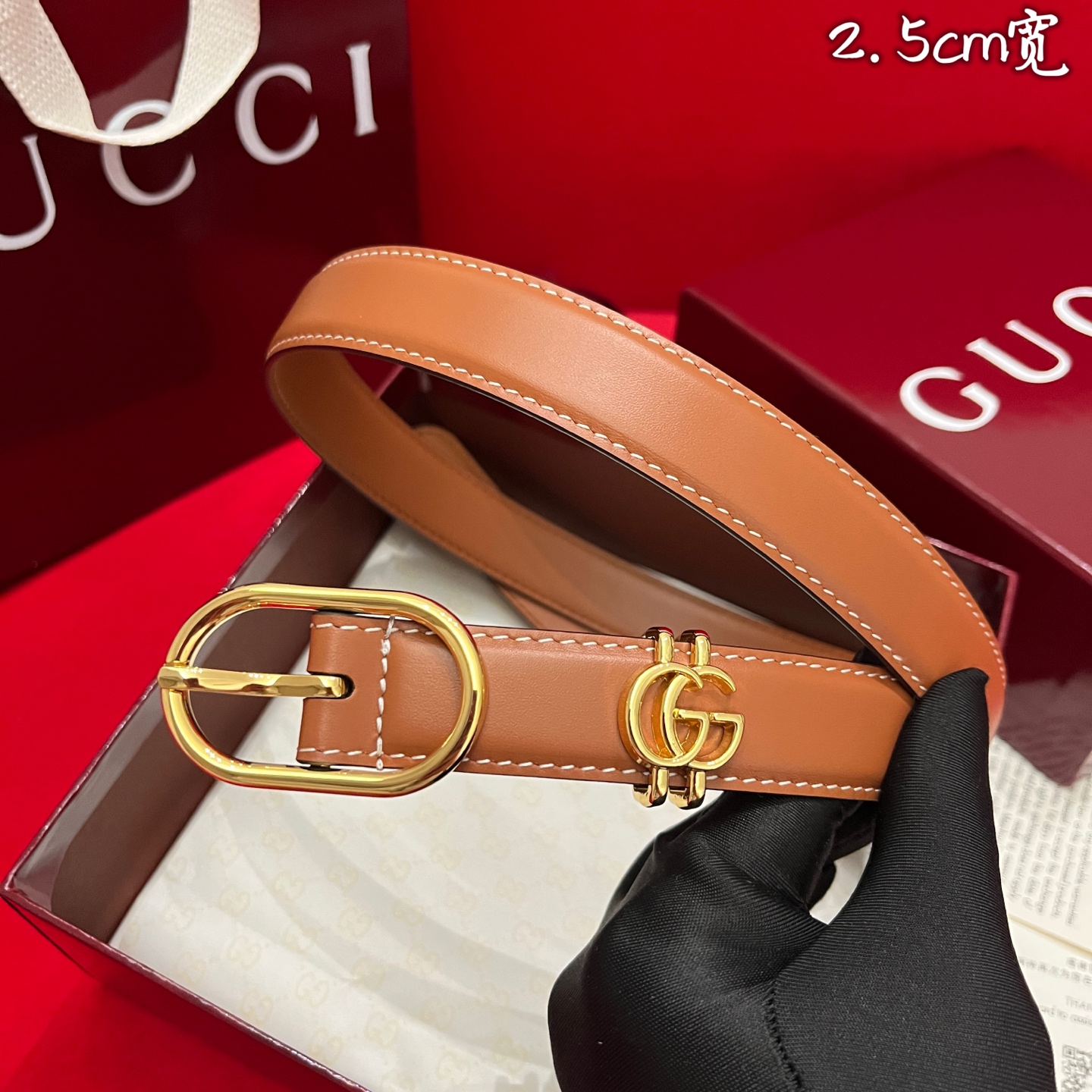Gucc* Women Belt-2.5CM