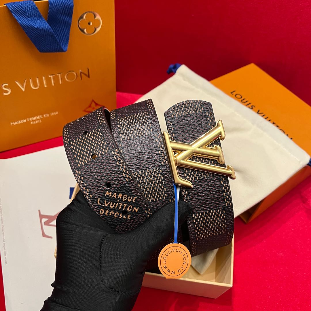 Louis Vuitt*n Men Belt-4CM