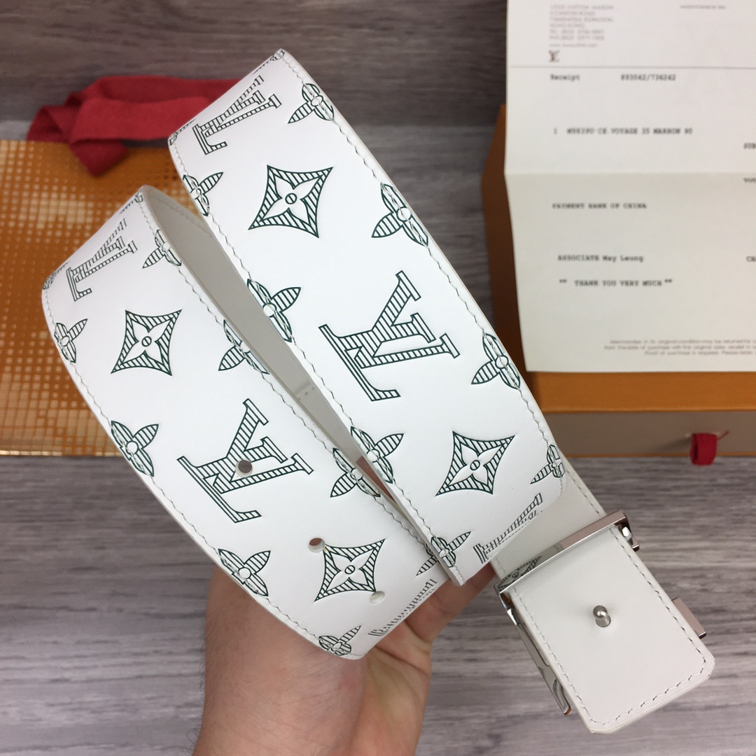 Louis Vuitt*n Men Belt-4CM