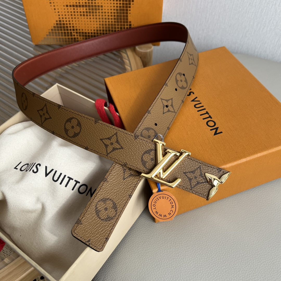 Louis Vuitt*n Women Belt-3CM