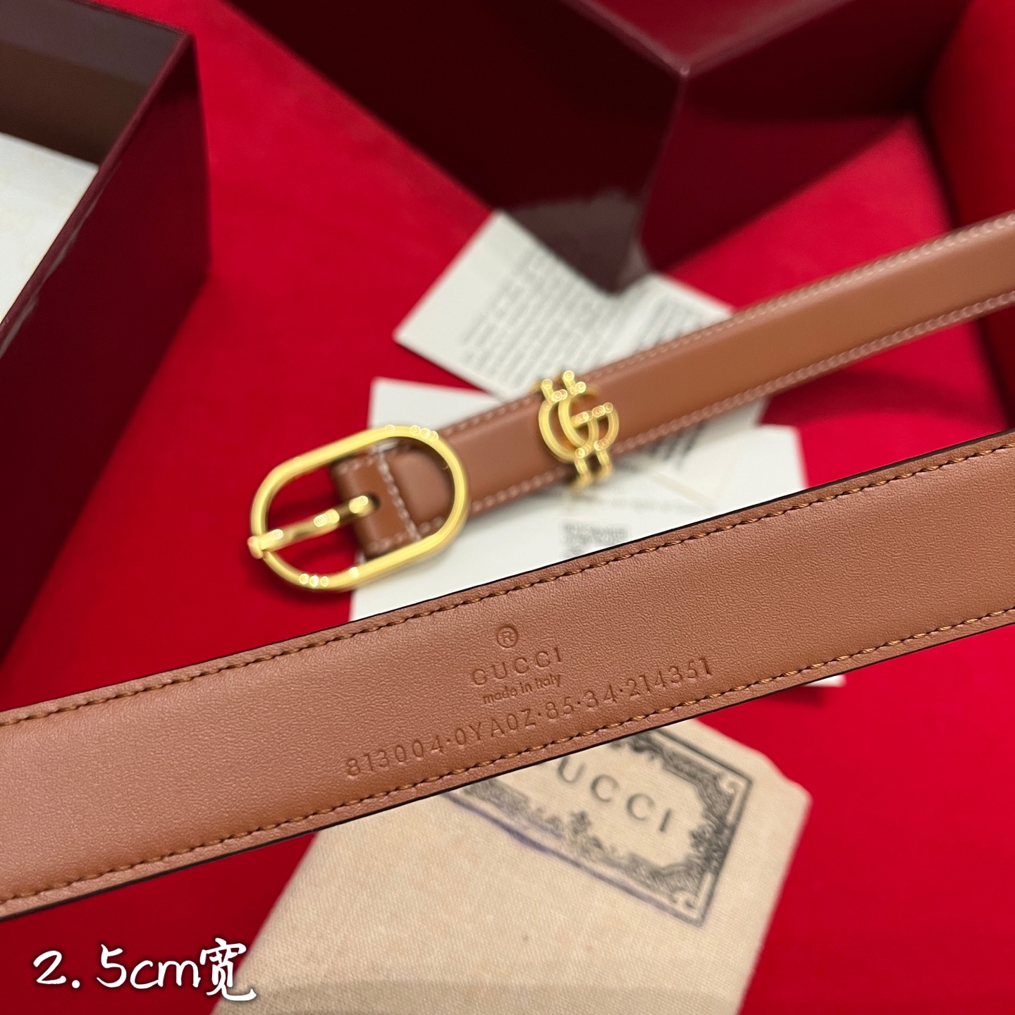 Gucc* Women Belt-2.5CM